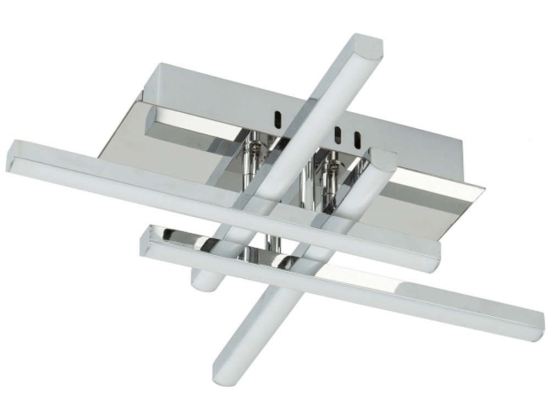 Φωτιστικό Οροφής - Πλαφονιέρα 77-8170 Led 40cm Recta Chrome Homelighting Αλουμίνιο,Ακρυλικό
