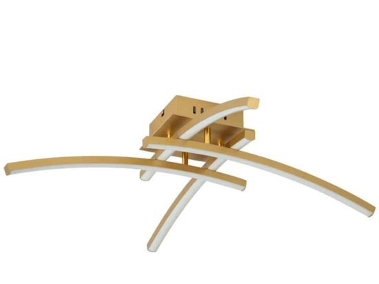 Φωτιστικό Οροφής - Πλαφονιέρα 77-8172 Led 65-4 Xena Brushed Gold Homelighting Αλουμίνιο,Ακρυλικό