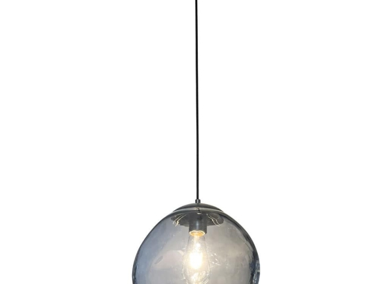 Φωτιστικό Οροφής Ronda 77-8185 1xE27 60W Black-Clear Homelighting Μέταλλο