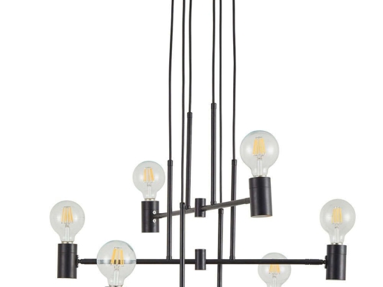 Φωτιστικό Οροφής Adept 77-8250 63x63x100cm 6xE27 60W Black Homelighting