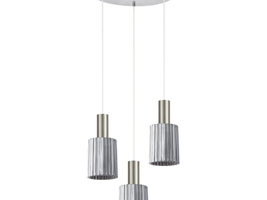 Φωτιστικό Οροφής Adept Tube 77-8396 35x35x300cm 3xE27 60W Nickel-Smoke Homelighting