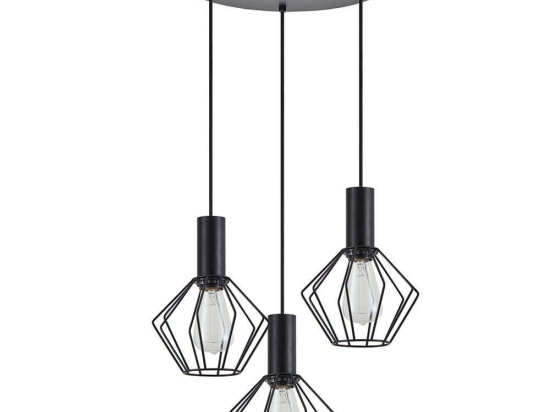 Φωτιστικό Οροφής Adept Tube 77-8530 37x37x300cm 3xE27 60W Black Homelighting