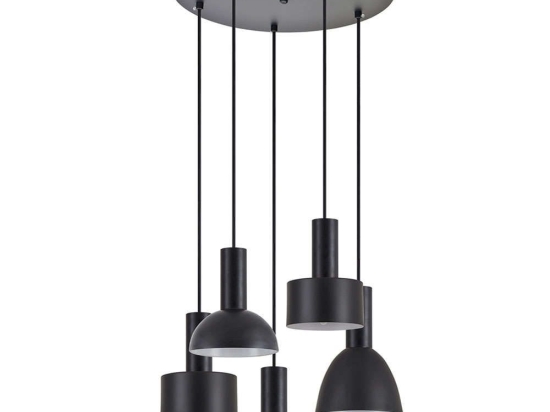 Φωτιστικό Οροφής Adept Flex 77-8911 40x40x300cm 5xE27 60W Black Homelighting