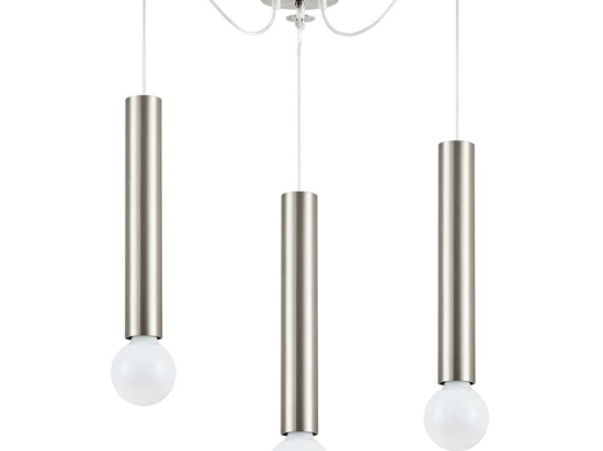 Φωτιστικό Οροφής Adept Tube 77-8660 5,5x300cm 3xE27 60W Nickel Homelighting