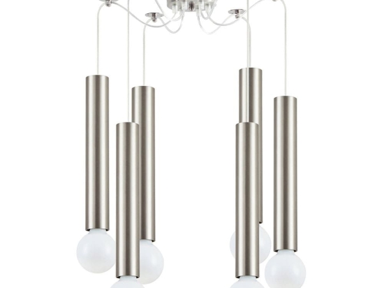 Φωτιστικό Οροφής Adept Tube 77-8659 5,5x300cm 6xE27 60W Nickel Homelighting