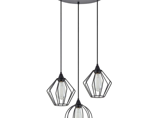 Φωτιστικό Οροφής Adept Flex 77-8950 37x37x300cm 3xE27 60W Black Homelighting