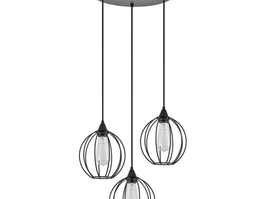 Φωτιστικό Οροφής Adept 77-8757 37x37x300cm 3xE27 60W Black Homelighting