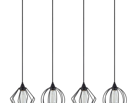 Φωτιστικό Οροφής - Ράγα Adept 77-8952 87x20x300cm 4xE27 60W Black Homelighting