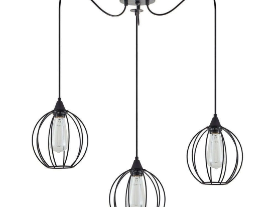 Φωτιστικό Οροφής Adept 77-8755 45x45x300cm 3xE27 60W Black Homelighting