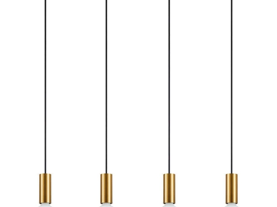 Φωτιστικό Οροφής - Ράγα Adept Tube 77-8573 85x8x300cm 4xE27 60W Black-Gold Homelighting