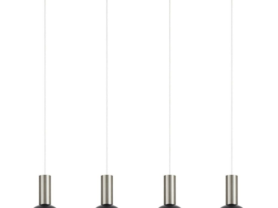 Φωτιστικό Οροφής - Ράγα Adept Tube 77-8469 85x15x300cm 4xE27 60W Nickel-Black Homelighting