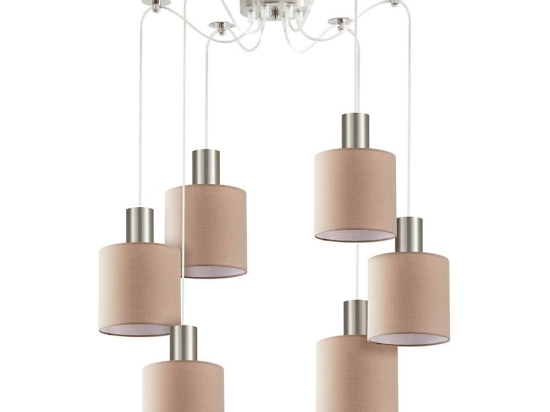 Φωτιστικό Οροφής Adept Tube 77-8429 6xE27 60W Nickel-Brown  Homelighting