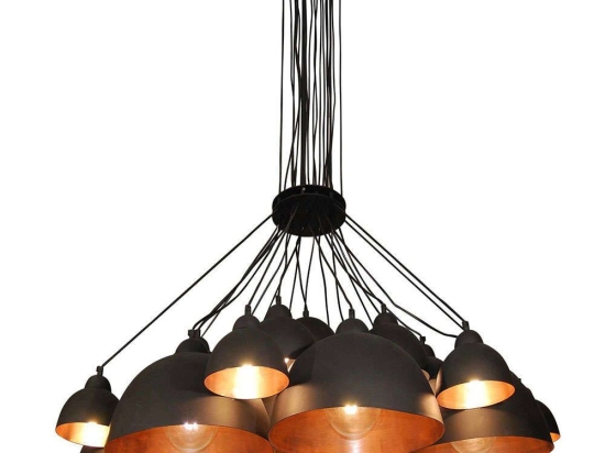 Φωτιστικό Οροφής Conall HL-3591-XXL 77-4139 120x120x120cm 15xE27 40W Black Homelighting