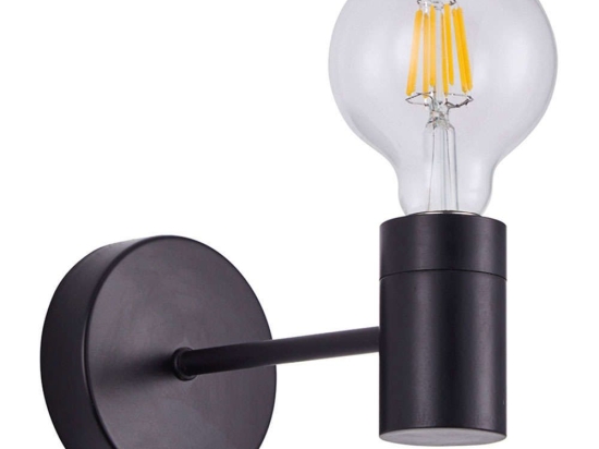 Φωτιστικό Τοίχου - Απλίκα Adept 77-8253 10x17x7,5cm 1xE27 60W Black Homelighting