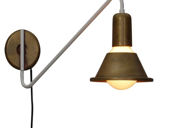 Φωτιστικό Τοίχου Emily HL-3521-1 77-3770 8x40x20cm 1xE27 60W Bronze-White Homelighting