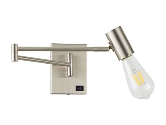 Φωτιστικό Τοίχου Adept 77-8280 10x52x14cm 1xE27 60W Nickel Homelighting