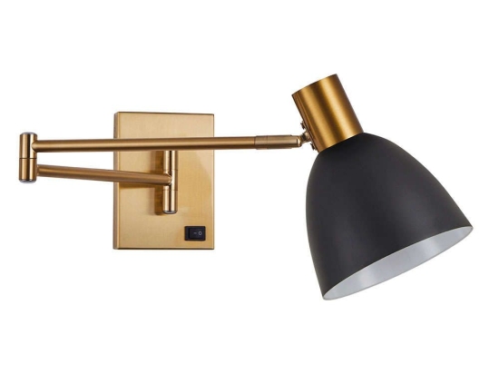 Φωτιστικό Τοίχου Adept 77-8367 10x61x13cm 1xE27 60W Black-Gold Homelighting