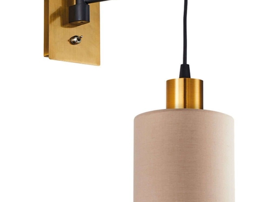Φωτιστικό Τοίχου - Απλίκα Adept 77-8356 14x27x34cm 1xE27 60W Multi-Brown Homelighting
