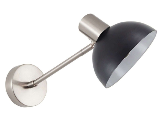 Φωτιστικό Τοίχου Adept 77-8333 15x30x25cm 1xE27 60W Nickel-Black Homelighting