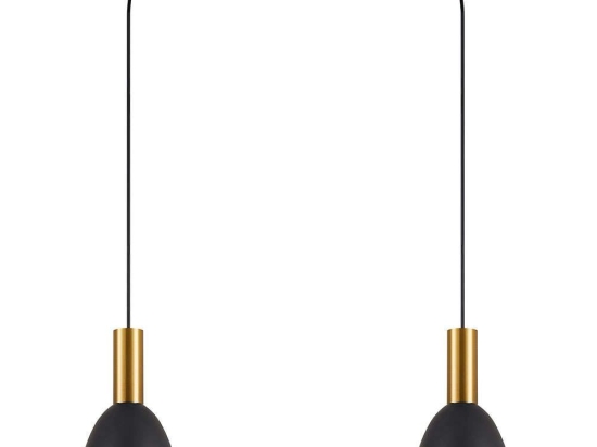 Φωτιστικό Οροφής Adept Tube 77-8641 50x16x300cm 2xE27 60W Black-Gold Homelighting