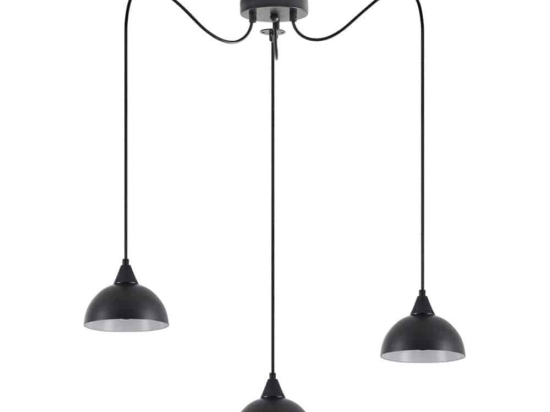 Φωτιστικό Οροφής Κρεμαστό Adept 77-9054 40x300cm 3xE27 60W Black Homelighting Μέταλλο