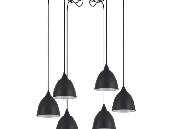 Φωτιστικό Οροφής Κρεμαστό Adept 77-9049 50x300 6xE27 60W Black Homelighting Μέταλλο
