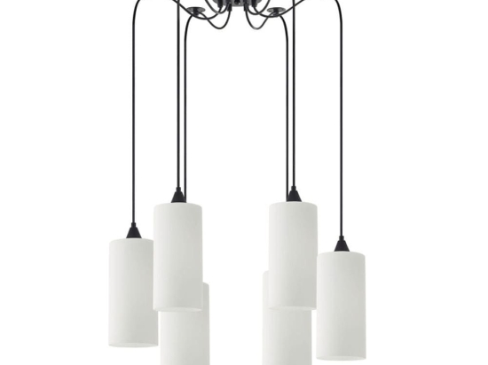 Φωτιστικό Οροφής Κρεμαστό Adept Tube 77-9004 12x300cm 6xE27 60W White Homelighting Γυαλί