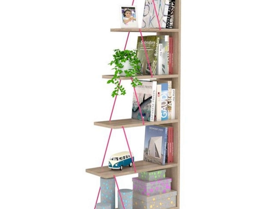 Βιβλιοθήκη Sonoma-Pink HM2241.04 65x22x146 εκ. Μελαμίνη