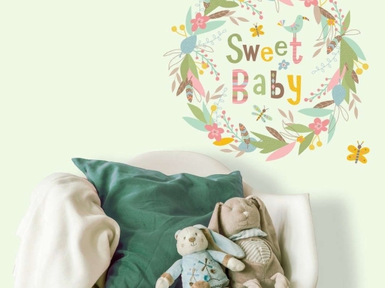 Αυτοκόλλητα Τοίχου Sweet Baby RΜΚ3544 Multi Roommates