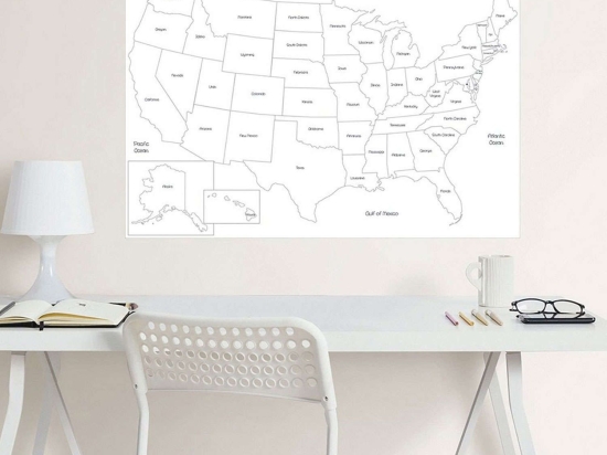 Αυτοκόλλητα Τοίχου Για Ζωγραφική Usa WP2199 White-Black Wallpops