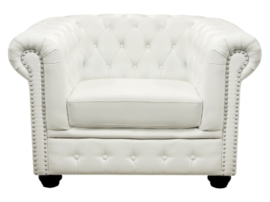 ΠΟΛΥΘΡΟΝΑ T.CHESTERFIELD POLINA HM3011.02 PU ΛΕΥΚΟ ΜΑΤ 110x90x73Y εκ.