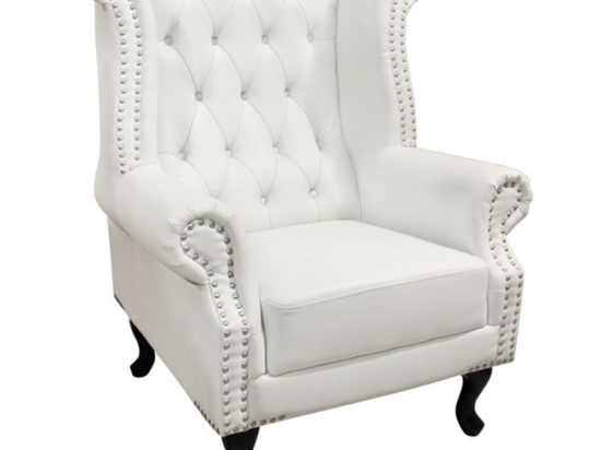 ΠΟΛΥΘΡΟΝΑ-ΜΠΕΡΖΕΡΑ T.CHESTERFIELD POLINA HM0053.02 PU ΛΕΥΚΟ ΜΑΤ 83x75x107Yεκ.