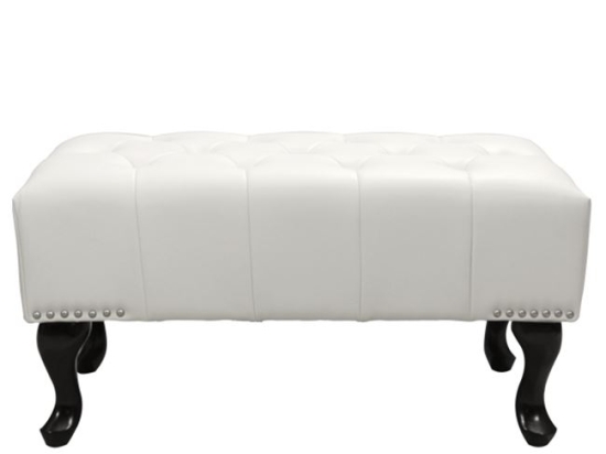 ΤΑΜΠΟΥΡΕ ΥΠΟΠΟΔΙΟ T.CHESTERFIELD EMMA HM226.02 PU ΛΕΥΚΟ-ΜΑΥΡΑ ΠΟΔΙΑ 80x44x39Yεκ.