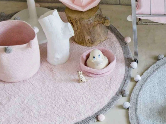 Χαλί Παιδικό Bubbly Στρόγγυλο Απαλό Ροζ Lorena Canals 120X120cm Round