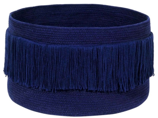 Καλάθι Αποθήκευσης Fringes LOR-BSK-FRIN-ABL Alaska Βlue 45X45X30Cm Lorena Canals Βαμβάκι