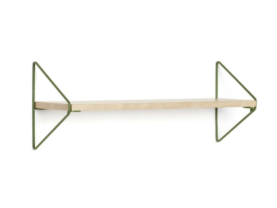 Ράφι τοίχου Μεταλλικό-Ξύλινο KC1000441 51x15x19,5cm Natural-Green Kid's Concept