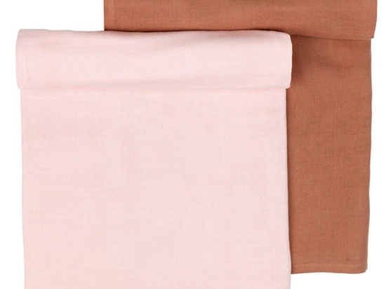 Κουβερτάκια Αγκαλιάς (Σετ 2Τμχ.) Susie & Bonnie N508469 120x120cm Pink-Brown Nattou Αγκαλιάς 100% Βαμβάκι