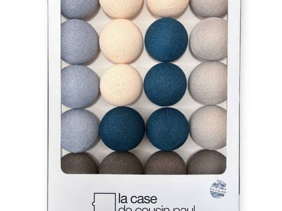 Γιρλάντα L'Original Bogota CP05248 Με 20 Φωτάκια Φ7cm Blue-Grey La Case De Cousin Paul Πολυέστερ
