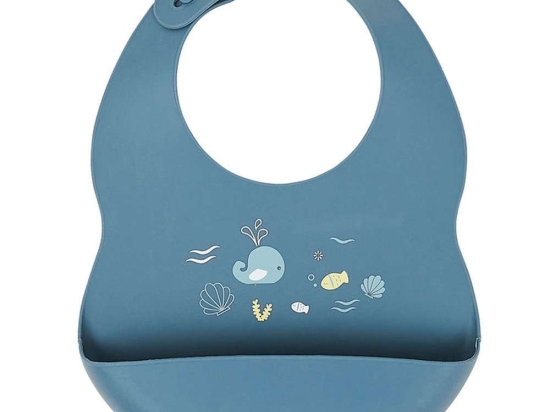 Σαλιάρα N876414 21x3x27,5cm Σιλικόνης Blue Nattou Σιλικόνη