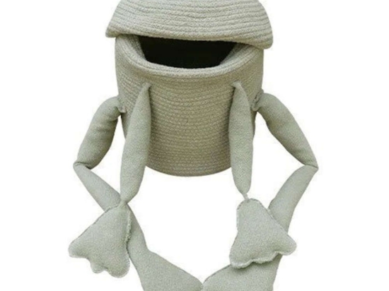 Καλάθι Αποθήκευσης Fred The Frog LOR-BSK-FROG 23x35cm Mint Lorena Canals Βαμβάκι-Πολυέστερ