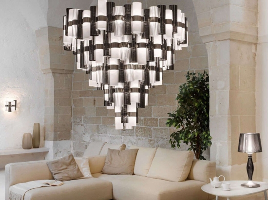 Φωτιστικό Οροφής Κρεμαστό Led La Lollona 5 Pewter-White Slamp Μέταλλο