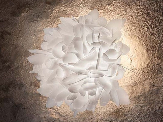 Φωτιστικό Οροφής - Τοίχου Veli Foliage Medium White Decor Slamp Πλαστικό