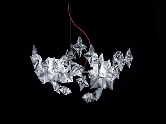 Φωτιστικό Οροφής Hanami Small Red Wire Transparent Slamp Lentiflex