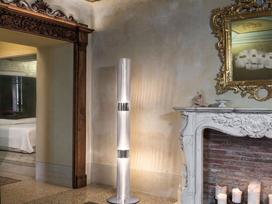 Φωτιστικό Δαπέδου La Lollo Prisma Transparent - Pewter Slamp Lentiflex