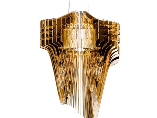 Φωτιστικό Οροφής Κρεμαστό Aria Medium 60x90 Gold Slamp
