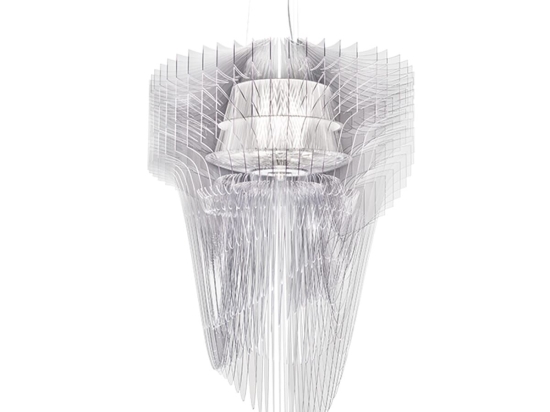 Φωτιστικό Οροφής Κρεμαστό Aria Medium 60x90 Transparent Slamp