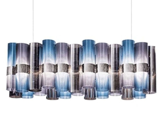 Φωτιστικό Οροφής - Ράγα La Lollo 93x28x28cm Led 7820lm 70W 2700K Silver-Blue Slamp