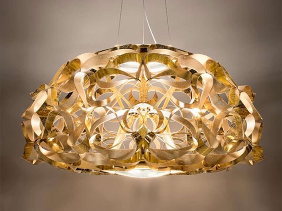 Φωτιστικό Οροφής Quantica 122x122x68cm 8xE27 12W Gold Slamp