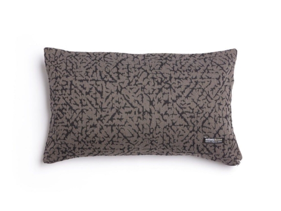 Μαξιλαροθήκη Διακοσμητική Athos Classic Choco-Black Aslanis Home 30X50 Βαμβάκι-Chenille