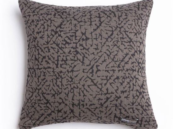 Μαξιλαροθήκη Διακοσμητική Athos Classic Choco-Black Aslanis Home 45X45 Βαμβάκι-Chenille